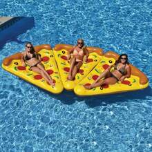 2 piezas/Set Hamaca flotante inflable con forma de pizza grande, flotador de piscina para adultos, balsa de descanso para playa y natación (estilo y color aleatorios enviados) - Multicolor - Ver 4