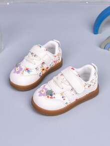 1 Pair Girls' White Base All-Over Ditsy Floral German Trainer Sneakers ...
