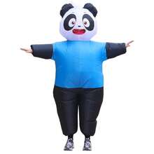 成人版熊貓浣熊熊充氣造型服,可愛動物吉祥物裝扮,年終派對趣味角色扮演道具 - 彩色 - 查看 3