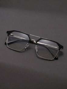 1 paire de lunettes à demi-monture en métal pour hommes, polyvalentes et premium pour le port quotidien, les voyages, les fêtes, la plage et les vacances - multicolore - Voir 2