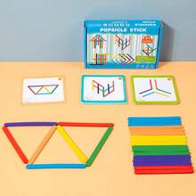 Children's Puzzle And Thinking Puzzle Board Game For Early Childhood Education Of Boys And Girls, Color Recognition Matching, Building Block Puzzle Toy Matching, Question Card Matching, Cognitive Matching Toy Suitable For Children's Various Gifts - Multicolor - View 10