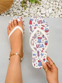 Plus Size Women's Fashionable Comfortable Lace-Up Wedge Sandals - Multicolor - View 3