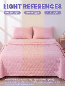 1pc Cooling Air Conditioning Quilt, Pink Bedding Cover, Breathable & Lightweight, Super Soft & Comfortable, Suitable For Twin/Full/Queen/King Sizes, Perfect For Home & Dorm, Pillow And Pillowcase Not Included, Machine Washable - Pink - View 9