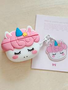 Lolla 1pc Little Monster Bluetooth Earphone Case Compatible With Airpods Pro/Pro2/Pro3/Airpods4 Earphone Protective Cover - Baby Pink - View 2