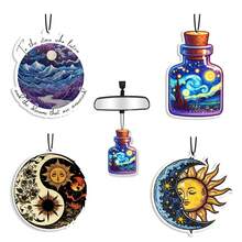 Car Air Fresheners - Starry Sky Freshener Hanging 2.76in Ornaments Refresh Air Fragrant Pendant Essential Gift For 2D Flat Car Accessories Decoration Interior Home Household Long-Lasting Scent - Starry Sky - View 8