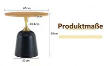 Round Side Table Ø60 Cm Metal Frame Brown Finish – Perfect For Living Room, Sofa Or Office In - 棕色 - 查看 7