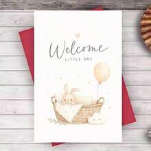 1/3/5 Pcs Cute Sleeping Bunny Greeting Cardgreeting Card, For Welcome To The World Celebrations And Baby Shower Gift Messages Greeting Card - Multicolor - View 3