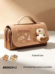 Estuche de lápices multifuncional de gran capacidad para estudiantes, bolsa de lápices portátil de gran tamaño, caja de almacenamiento, regalo de vuelta a la escuela - Multicolor - Ver 2