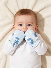 6 Pairs Baby 0-3M Multi-Color Multi-Style Anti-Scratch Mittens Newborn Protective Gloves - Multicolor - View 8