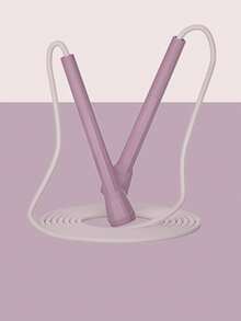 Cuerda de saltar para mujer, cuerda de saltar de velocidad para fitness y deportes, cuerda sólida de PVC, adecuada para entrenamiento en casa de mujeres, ejercicio al aire libre, pérdida de peso y modelado corporal - Multicolor - Ver 5