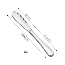 1pc Cheese Knife With Holes And Serrated Edge, Multi-Functional Butter Knife, Painted Bread, Cheese, Jam Knife - Multicolor - View 6