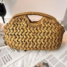 Women's French Vintage Knitted Bag, Chunky Knit Texture, Multi-Functional Large Capacity Bag Suitable For Autumn/Winter Coats - Multicolor - View 7