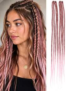 Synthetic BB Clip Dreadlock Hair Extensions Dreadlock Extensions Hip-Hop Ombre Hair Extensions, African Tribe Style - Multicolor - View 14