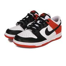 Nike Dunk Versatile And Comfortable Retro Casual GS Sneakers In White, Black, And Orange. - White, Black, Orange - View 2