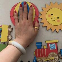 Baby Nursery Decor Hot Air Balloon Little Sun Little Train Wall Stickers Creative Home Party Wall Decoration Party Decor - Multicolor - View 9