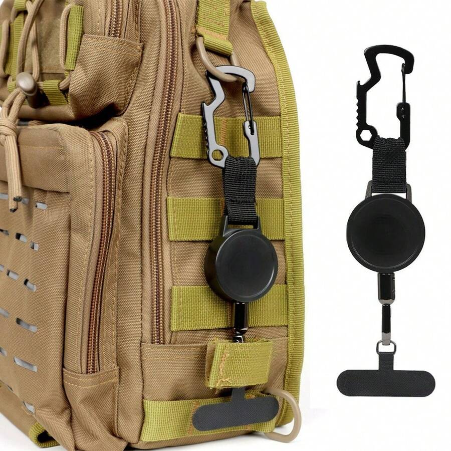 1 pièce Cordon de téléphone anti-vol amélioré, dispositif rétractable, boucle de longueur réglable convenant à différentes tailles de téléphone, applicable pour l'escalade, la randonnée et diverses activités de plein air