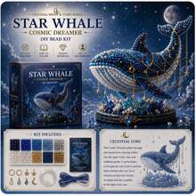 Hasbro Complete All-Inclusive Cosmic Myth Bead Weaving Kit, Pre-Sorted Multi-Color Beads, Metal Wire, Thread, Star Moon Charms & Instruction Book For 3D Celestial Figurine Creation - One Size Fits All - View 2