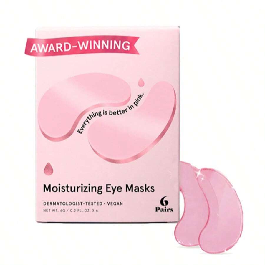 6 Lightening And Brightening Eye Masks To Reduce Dark Circles, Eye Puffiness, Eye Bags, Wrinkles, Gel Eye Masks, Nurse's Gift, Vegetarian And Cruelty-Free Self-Care - 粉色 - 查看 1