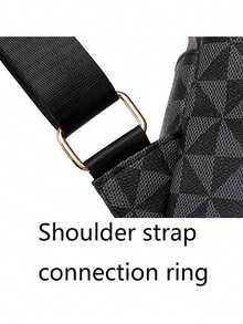 Geometric Triangle Print Mini Backpack Gold Zipper Multi Pocket Detachable Adjustable Strap Water Resistant Convertible Daypack For Women - Multicolor - View 2