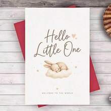 1/3/5 Pcs Cute Sleeping Bunny Greeting Cardgreeting Card, For Welcome To The World Celebrations And Baby Shower Gift Messages Greeting Card - Multicolor - View 7