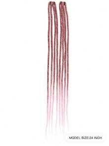Synthetic BB Clip Dreadlock Hair Extensions Dreadlock Extensions Hip-Hop Ombre Hair Extensions, African Tribe Style - Multicolor - View 7