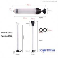 Manual Oil Extraction Tool, Syringe-Style Oil Changer, 500ml Large Capacity Manual Oil Extractor, Syringe Oil Extractor - [500cc]Syringe-style Multi-function Oil Extractor - View 3