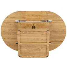 Extendable Dining Table With Storage, Multifunctional Table With Removable Shelves, Space-Saving Kitchen Table For Small Rooms And Dining Rooms, MDF Tabletop, Natural Brown. - 棕色 - 查看 4