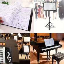 Piano Sheet Music Storage Binder, Durable Hard Cover, Transparent Inner Pockets, Moisture-Proof Paper Protection, Suitable For Classroom Practice, Stage Performance, Home Practice, Elegant Music Storage Gift For Piano Students And Friends - Multicolor - View 4