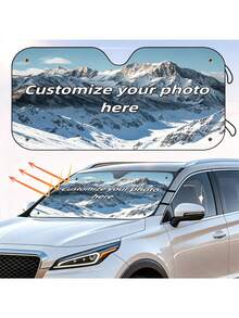 1pc Personalized Car Sun Shade, Customizable With Any Pattern, Comes With 4 Suction Cups, 2D Flat Printing, Practical Accessory For All Car Windshields, Easy To Clean And Install, Multiple Sizes Available, Perfect Gift For Car Enthusiasts - 1pc - View 7