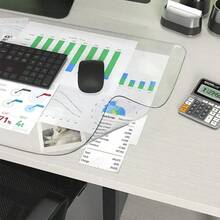 Transparent Desk Mat (60*40cm/23.6 X 15.7in) Non-Slip PVC Writing Pad, Rounded Edges, Waterproof, Protective Desk Mat (Product Shipped Rolled, Needs 5-7 Days To Flatten, Please Do Not Order If You Mind) Back To School - Rectangle - View 4
