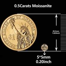 1pc 100% Moissanite Champagne Gold D Color Round Cut VVS1 Clarity Loose Stone, With GRA Certificate, DIY - Champagne - View 17