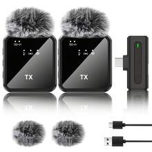 Wireless Lavalier Microphone, Rechargeable, Plug And Play, Wireless Microphone Compatible With IPhone And Android Phones, Plug And Play, Lavalier Microphone For Video Recording, Teaching, Vlogging (230mAh/300mAh 3.7V Rechargeable Lithium Battery, Random Batch Shipment) - Black - View 3