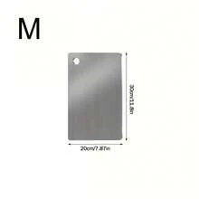 1pc/2pcs/3pcs Stainless Steel Cutting Board, Double-Sided Metal Chopping Board, Easy To Clean, Non-Stick, Space-Saving, Rust-Proof, Suitable For Fruits, Vegetables, Bread, Etc. - View 13