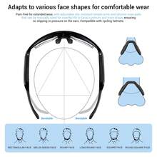 AI Smart Bluetooth Audio Glasses Waterproof Wireless Music Smartglasses With AI Voice Assistant, Mic, Long Battery Life, Clear Sound Earphones Eyewear For Cycling, Sports, Business, Gaming (Unisex) - View 4