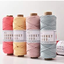 1pc 50M 3mm Braided Polyester Core Paracord, Low Stretch Heavy Duty Cord, DIY Craft Rope For Macrame, Bag Making, Gift Packaging, Tent Guyline, Handmade Wall Decor & Handicraft Projects - Multicolor - View 1