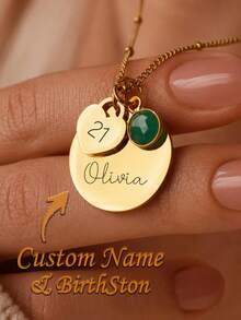 Regalo de cumpleaños, regalo de cumpleaños 16º 18º 25º 30º para mujeres, regalo de joyería de hitos, collar con nombre personalizado, regalo personalizado para hija - Multicolor - Ver 2