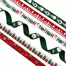 Christmas Ribbon DIY Bow Gift Wrapping Christmas Scene Woven Tape Party Colorful Ribbon - Multicolor - View 4