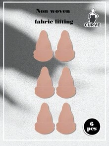 10pcs Disposable Gourd-Shaped Non-Woven Fabric Nipple Covers, Self-Adhesive Invisible Skin-Friendly Anti-Protrusion Strapless Pads - Multicolor - View 12