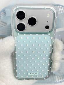 Cute Colorful Mini Star Print Clear Soft Phone Case Compatible With 17 Pro Max 17 Pro 16 14 13 15 Pro Max Plus 14 15 13 16 17 Minimalist Transparent Shockproof Protective Back Cover Gift - Green - View 1