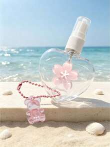 Cute Heart Refillable Spray Bottle,Sakura Decor & Bear Pendant,Perfume Decanting Bottles,Travel Toner Cosmetic Liquid Dispenser,Travel Accessories - Multicolor - View 5