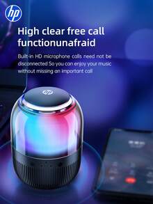 HP---Wireless Bluetooth Speaker BTS05, Glossy Black, Bluetooth V5.4, Type-C Charging Port, Portable Audio, Suitable For Outdoor Camping, Home Gatherings, Party Use. - View 9