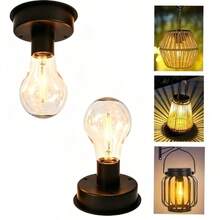 1/2pcs Solar Powered Replacement Light Head, Suitable For Outdoor Garden, Automatic Switch, Charges By Day, Compatible With Hanging Lamp/Street Light/Table Lamp Accessories - Large Replacement Light Bulb - View 7