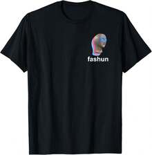 Local Stock,Marque,Fashun Meme Man T-Shirt, Black, S - 黑色 - 查看 1
