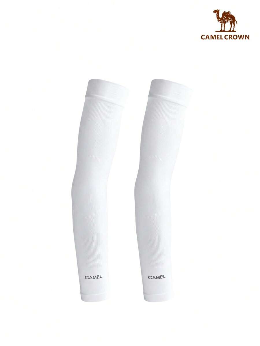 CAMEL CROWN Outdoor Sun Protection Arm Sleeves, UV Protection For Driving And Cycling, Ice Silk Sun Protection Arm Sleeves - White - View 1