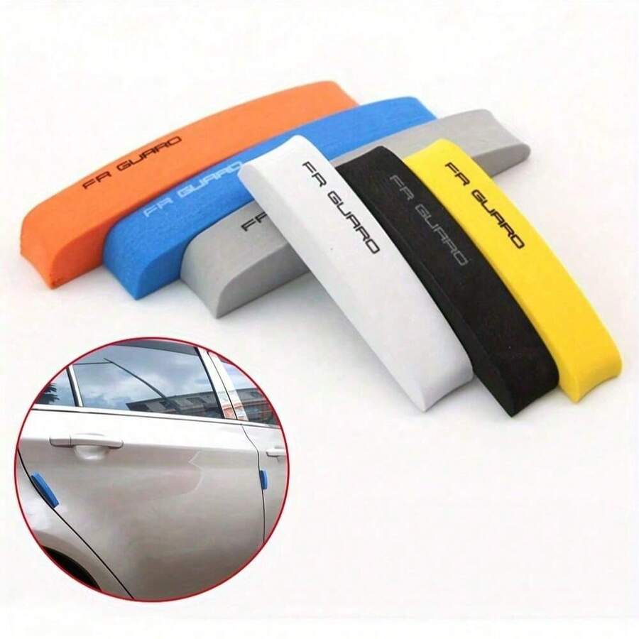 4pcs Car Door Protection Strips Anti-Scratch Bumper Stickers, Suitable For Sedans, SUVs And Trucks, Ideal For Daily Driving, Parking And Travel, Practical Vehicle Protection Accessories, Perfect For Car Decoration And Daily Use.