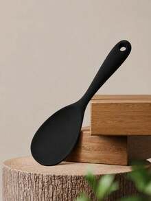 Cuchara de arroz de silicona antiadherente y resistente al calor, diseño de una sola pieza, mango ergonómico, duradera y fácil de limpiar, adecuada para arroz, ensalada, puré de papas, utensilio de cocina - Ver 2