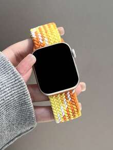 1件中性尼龍手錶錶帶，兼容 ，尺寸包括 42mm、38mm、40mm、41mm、44mm、45mm、46mm 和 49mm，時尚智慧手錶替換錶帶，適用於 Series Ultra2、Ultra SE2、SE 11、10、9、8、7、6、5、4、3、2、1 及其他機型，開學季學生理想禮物 - 彩色 - 查看 3