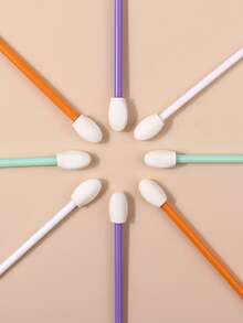25pcs Single-Head Sponge Eyeshadow Applicators, Multi-Color Multi-Purpose Sponge Sticks For Eyeshadow, Nail Art, Lipstick, Portable Makeup Tools - Multicolor - View 7