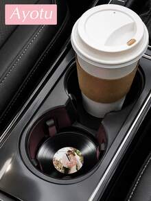 2 Buah Tatakan Gelas Mobil Vinyl Record Foto Kustom, Alas Gelas Mobil Kulit PU Universal 2,75 inci, Aksesori Interior Mobil Gambar DIY yang Dipersonalisasi, Hadiah Kenangan Pernikahan, Keluarga, dan Hewan Peliharaan Kustom - MultiWarna - View 6