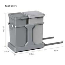 Countertop & Hanging Trash Cans - Gray - View 3